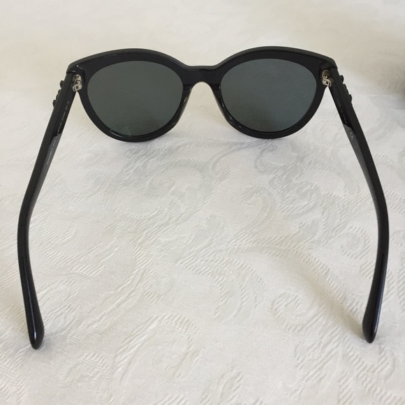CHANEL Black Logo Cat Eye Sunglasses - Picture 7 of 10